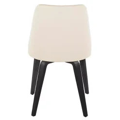 Hot Kirklands Home Cream & Black Faux Leather Dining Chairs, Set of 2 Ivory
