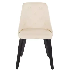 Hot Kirklands Home Cream & Black Faux Leather Dining Chairs, Set of 2 Ivory