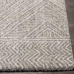 Sale Kirklands Home Cream and Gray Zig Zag Area Rug, 5x7