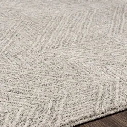 Sale Kirklands Home Cream and Gray Zig Zag Area Rug, 5x7