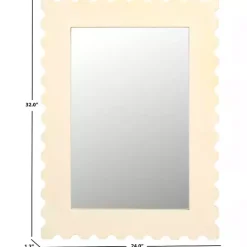 Sale Kirklands Home Cream Angular Scalloped Nadia Wall Mirror White