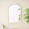 Best Kirklands Home Cream Arched Rectangle Scroll Wall Mirror