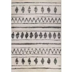 Outlet Kirklands Home Cream Boho Striped Area Rug, 5x8 Ivory