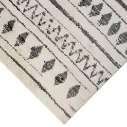 Outlet Kirklands Home Cream Boho Striped Area Rug, 5x8 Ivory