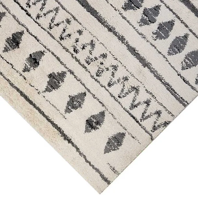 Outlet Kirklands Home Cream Boho Striped Area Rug, 5x8 Ivory