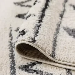 Outlet Kirklands Home Cream Boho Striped Area Rug, 5x8 Ivory