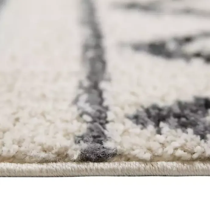 Outlet Kirklands Home Cream Boho Striped Area Rug, 5x8 Ivory