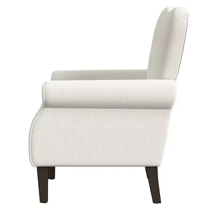 Sale Kirklands Home Cream Button-Tufted Rolled Arm Accent Chair White