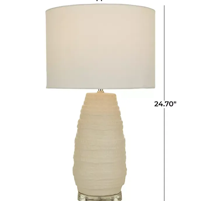 Sale Kirklands Home Cream Ceramic Gourd Table Lamp White