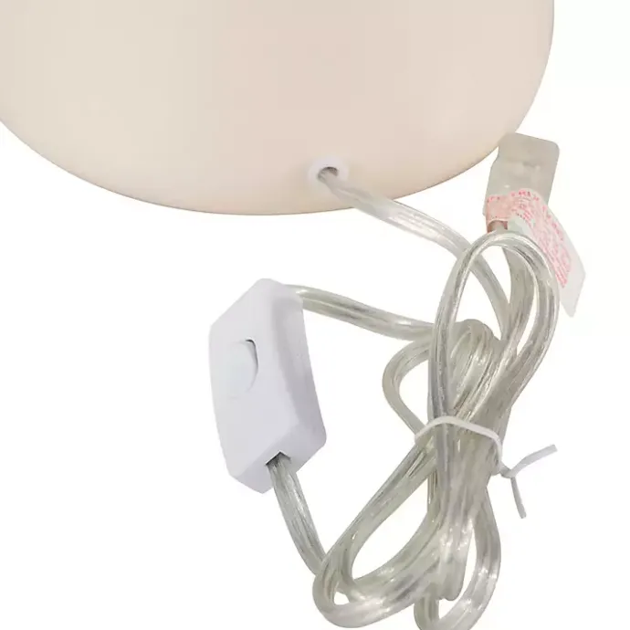Kirklands Home Cream Ceramic Rounded Hourglass Table Lamp