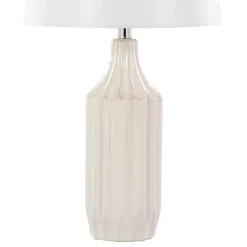 Outlet Kirklands Home Cream Ceramic Sandra Table Lamp