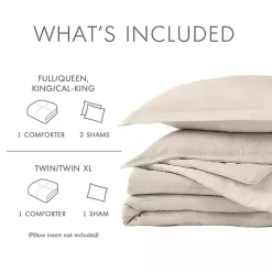 Discount Kirklands Home Cream Chambray 3-pc. Full/Queen Comforter Set Ivory