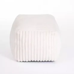 New Kirklands Home Cream Comfy Foam Lounge Ottoman White