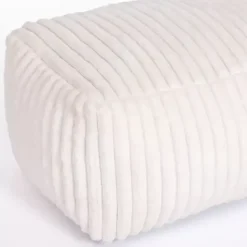 New Kirklands Home Cream Comfy Foam Lounge Ottoman White