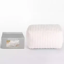 New Kirklands Home Cream Comfy Foam Lounge Ottoman White