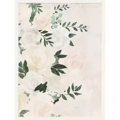 Kirklands Home Cream Elegant Floral Framed Art Print Ivory