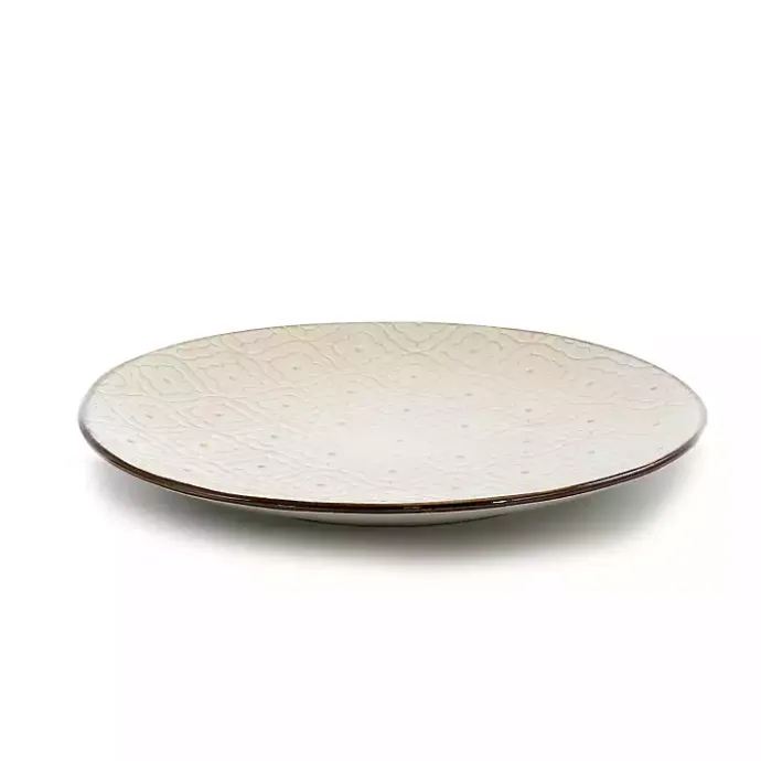 Hot Kirklands Home Cream Embossed 16-pc. Dinnerware Set Ivory