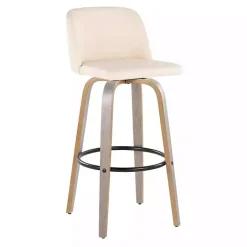 Online Kirklands Home Cream Faux Leather Torino Bar Stools, Set of 2 Ivory