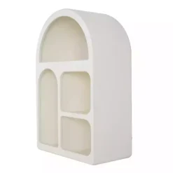 Kirklands Home Cream Geometric Arch Wall Shelf