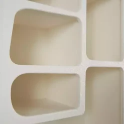 Outlet Kirklands Home Cream Geometric 5-Section Wall Shelf