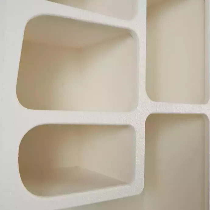 Outlet Kirklands Home Cream Geometric 5-Section Wall Shelf