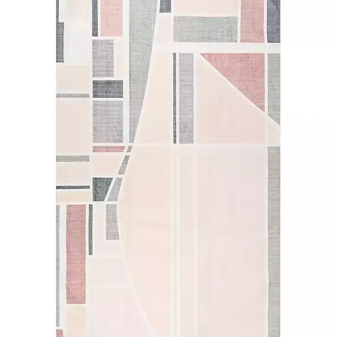 Sale Kirklands Home Cream Geometric Shapes Washable Area Rug, 8x10