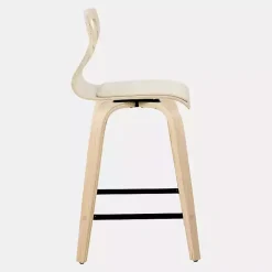 Hot Kirklands Home Cream Golia Swivel Counter Stools, Set of 2 Ivory