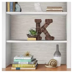 Outlet Kirklands Home Cream Grassweave Peel and Stick Wallpaper