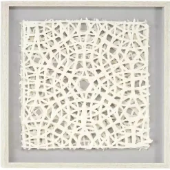 Clearance Kirklands Home Cream Handcut Paper Doily Shadowbox Framed Art Ivory