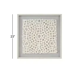 Clearance Kirklands Home Cream Handcut Paper Doily Shadowbox Framed Art Ivory