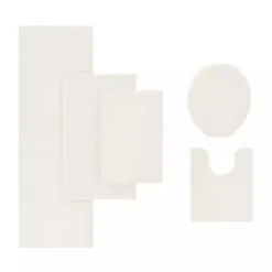 Online Kirklands Home Cream High Pile Marshmallow Bath Mat, 40 in. Ivory