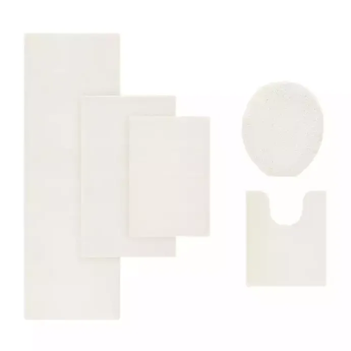 Kirklands Home Cream High Pile Marshmallow Bath Mat, 72 in. Ivory