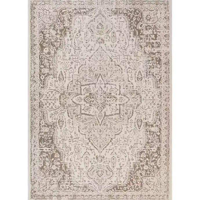 Hot Kirklands Home Cream Medallion Area Rug, 8x10 Ivory