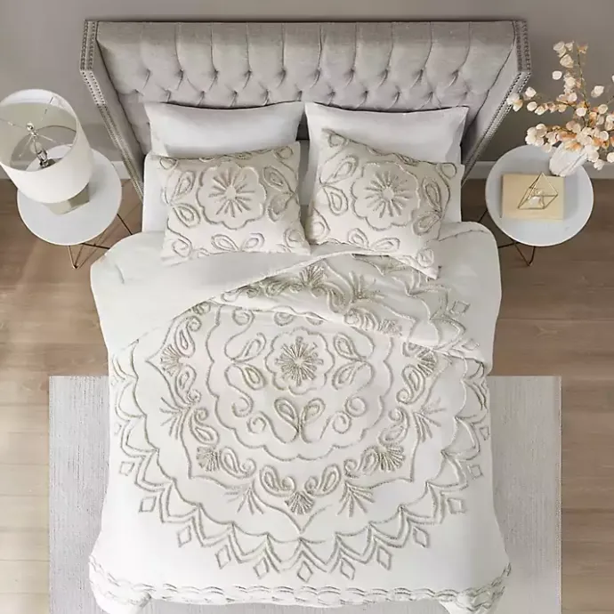 Outlet Kirklands Home Cream Medallion California King Comforter Set White