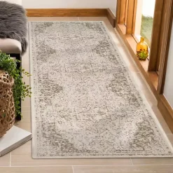 Discount Kirklands Home Cream Medallion Runner Ivory