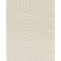 Hot Kirklands Home Cream Modern Curve Area Rug, 6x9 Ivory