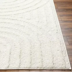 Hot Kirklands Home Cream Modern Curve Area Rug, 6x9 Ivory