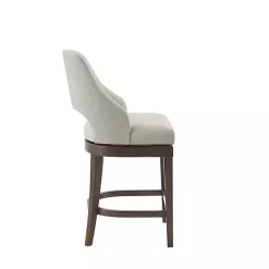 Sale Kirklands Home Cream Open Back Swivel Base Counter Stool White