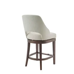 Sale Kirklands Home Cream Open Back Swivel Base Counter Stool White