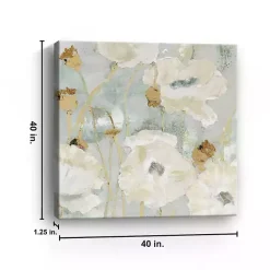 Kirklands Home Cream Poppies in the Wind Giclee Canvas Art Print
