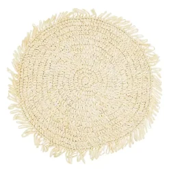Clearance Kirklands Home Cream Rustic Raffia Placemats, Set of 4 Ivory