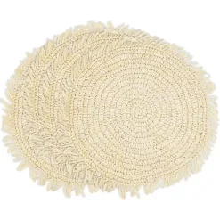 Clearance Kirklands Home Cream Rustic Raffia Placemats, Set of 4 Ivory