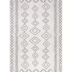 Clearance Kirklands Home Cream Serna Tribal Outdoor Area Rug, 5x7