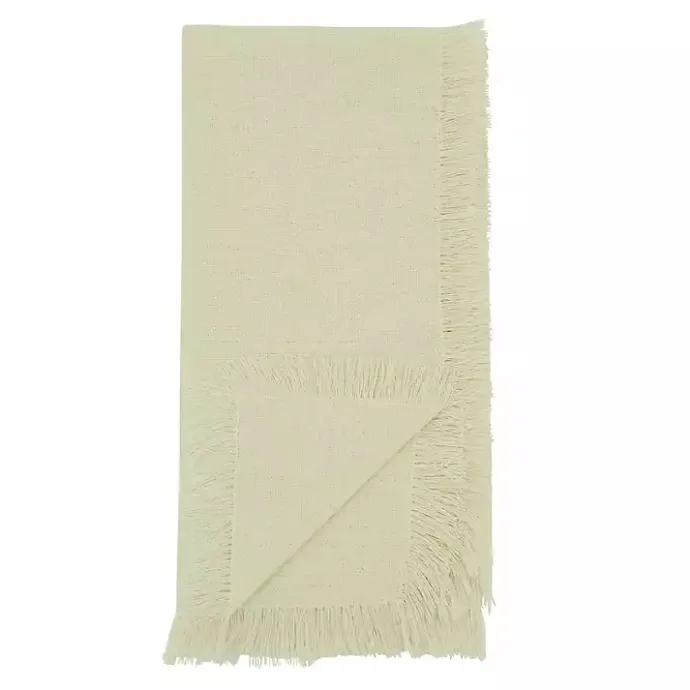 Discount Kirklands Home Cream Simple Fringe Napkins, Set of 4 Ivory