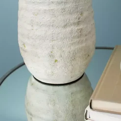 Discount Kirklands Home Cream Textured Maggie Table Lamp Tan