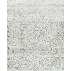 Hot Kirklands Home Cream Traditional Washable Area Rug, 5x7 Ivory