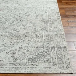 Hot Kirklands Home Cream Traditional Washable Area Rug, 5x7 Ivory