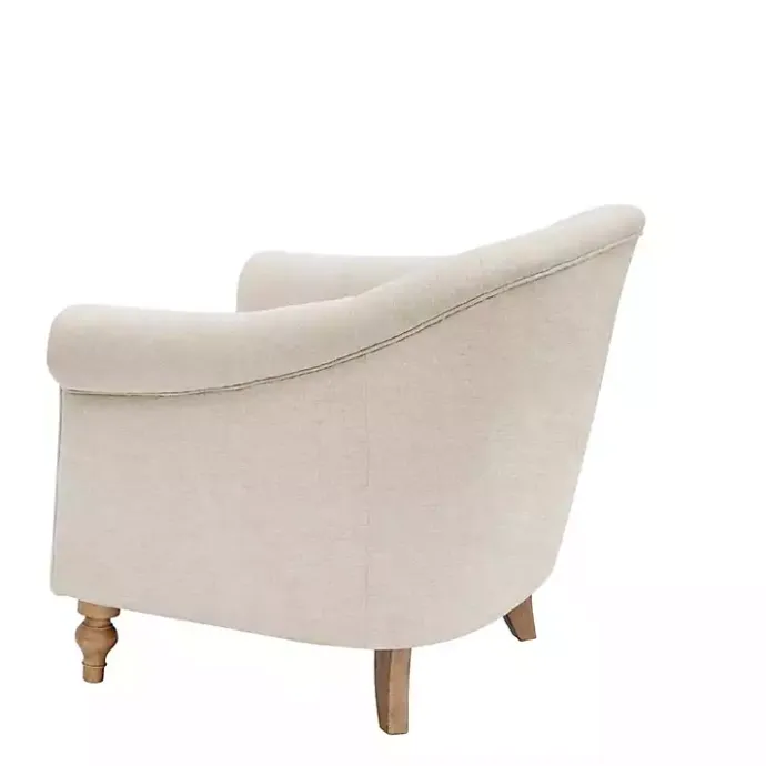 Outlet Kirklands Home Cream Tufted Farmhouse Accent Chair White