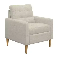 Outlet Kirklands Home Cream Upholstered Tufted Dani Accent Chair White