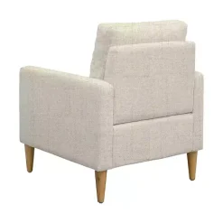 Outlet Kirklands Home Cream Upholstered Tufted Dani Accent Chair White